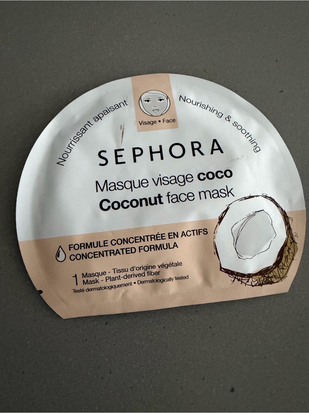 SEPHORA Coconut Face Mask - White & Beige Nourishing Sheet